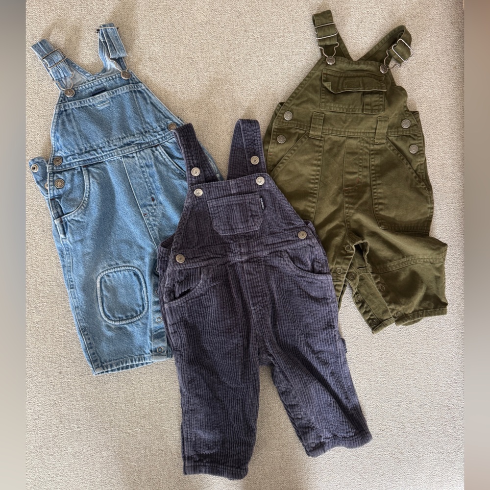 Cherokee Blue and Gray and Carter Jean Overalls
